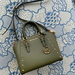 Michael Kors Ciara Studded Saffiano Leather Bag